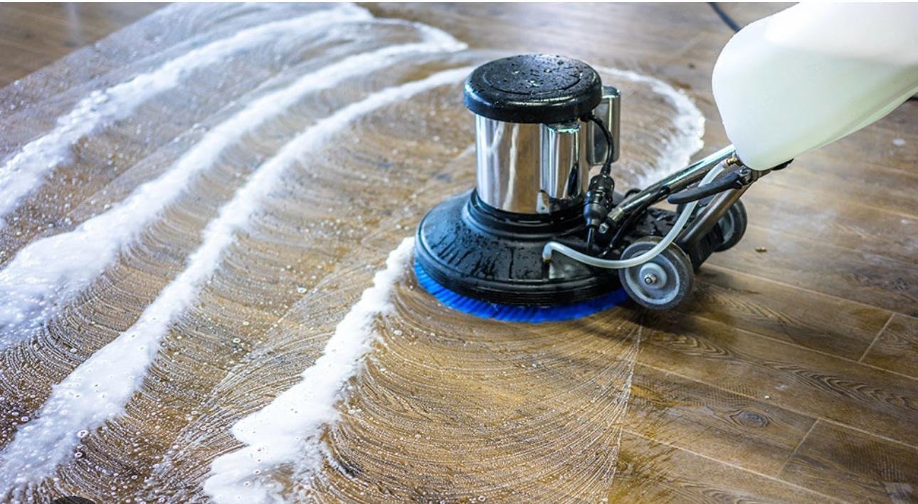 Cart wood flooring cleaning